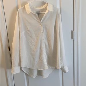 White button down blouse